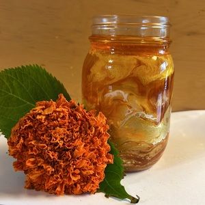 16 oz Handcrafted Orange Mason Jar